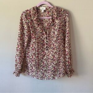 Ann Taylor Loft Floral print blouse size XS EUC